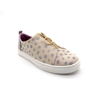 TOMS LENNY NATURAL METALLIC TORN DOTS 10013629 - sole-shoes.gr