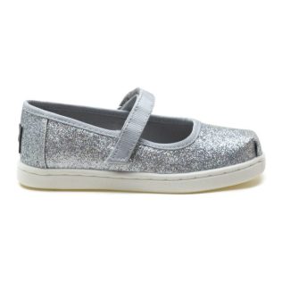TOMS MARY JANE SILVER IRIDESCENT GLIMMER 10011521 - sole-shoes.gr