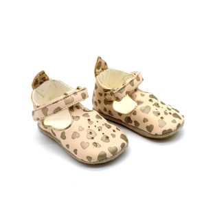 NATURINO 0012015923.03 NATURAL-PLATINUM MUP GOAT PR.HEARTS - sole-shoes.gr