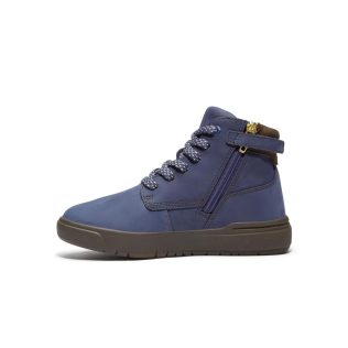 TIMBERLAND TB0A44RTEP2 SENECA BAY MID LACE W/ZIP SNEAK DARK BLUE NUBUCK - sole-shoes.gr