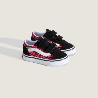 VANS VN000CRWFOC1 Old Skool V glitter leopard - sole-shoes.gr