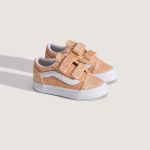 VANS VN000VAYFNL1 Old Skool V apricot glow glitter - sole-shoes.gr