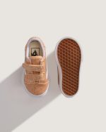 VANS VN000VAYFNL1 Old Skool V apricot glow glitter - sole-shoes.gr