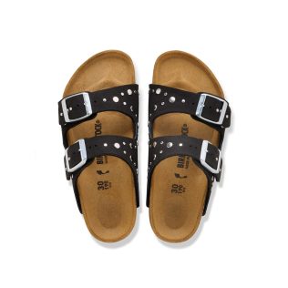 BIRKENSTOCK 1031646 ARIZONA RIVET BORDER KIDS SOFT BIRKI BLACK - sole-shoes.gr